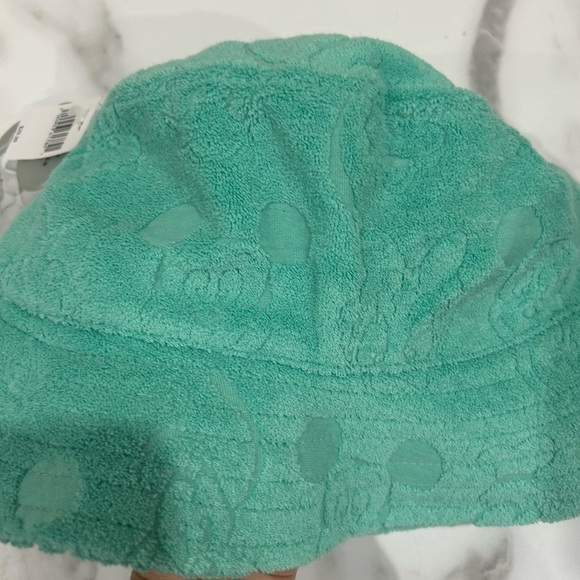 Disney Parks Adults Bucket Hat - Mickey Mouse & Friends Terry Cloth teal NWT - Picture 3 of 5